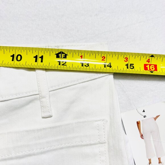 Jessica Simpson Women's White Stretch Wide Leg Crop Jeans Size 4 High Rise NWT - Picture 8 of 11